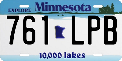 MN license plate 761LPB