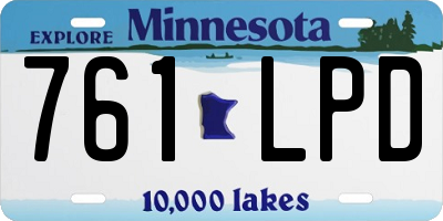 MN license plate 761LPD