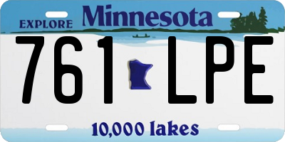 MN license plate 761LPE