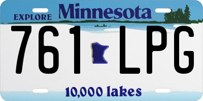 MN license plate 761LPG