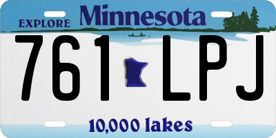 MN license plate 761LPJ