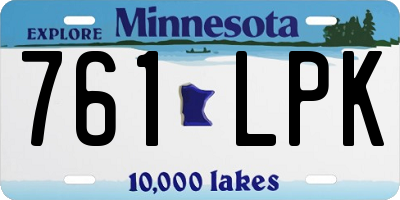 MN license plate 761LPK