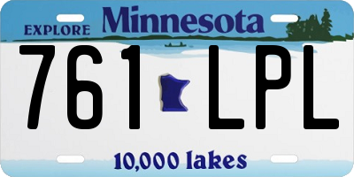 MN license plate 761LPL