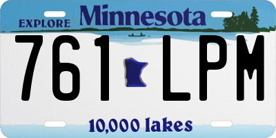 MN license plate 761LPM