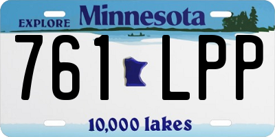 MN license plate 761LPP