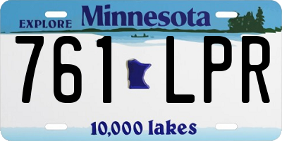 MN license plate 761LPR