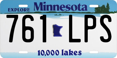 MN license plate 761LPS