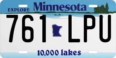 MN license plate 761LPU