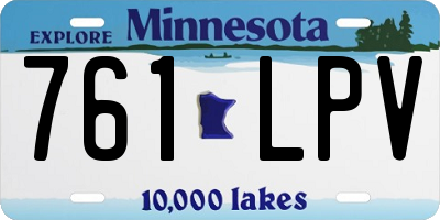 MN license plate 761LPV