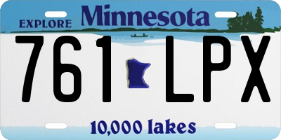 MN license plate 761LPX