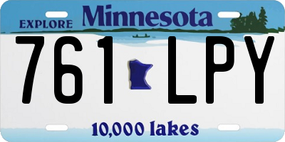 MN license plate 761LPY