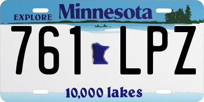MN license plate 761LPZ
