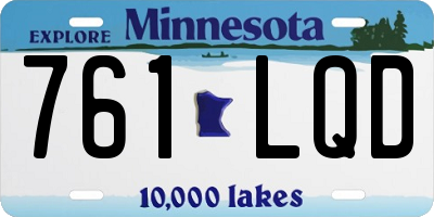 MN license plate 761LQD