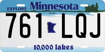 MN license plate 761LQJ