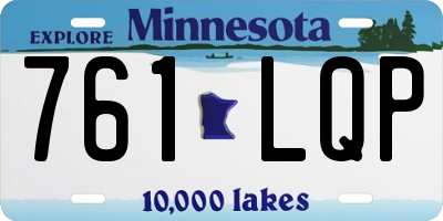 MN license plate 761LQP