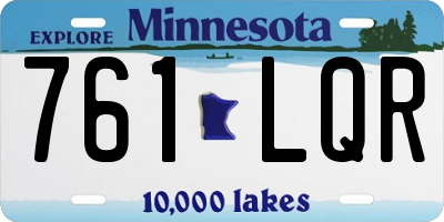 MN license plate 761LQR