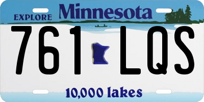 MN license plate 761LQS