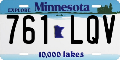 MN license plate 761LQV