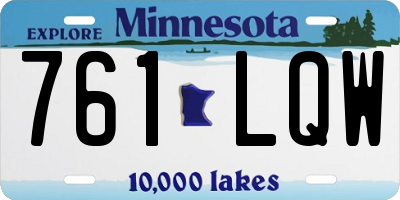 MN license plate 761LQW