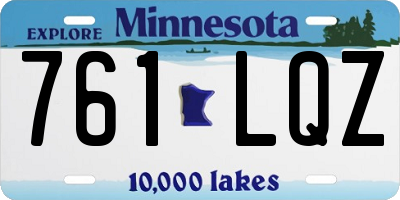 MN license plate 761LQZ