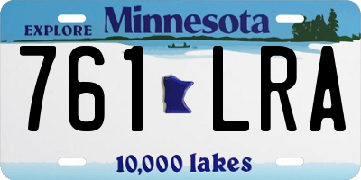 MN license plate 761LRA
