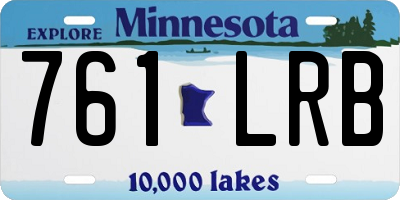 MN license plate 761LRB