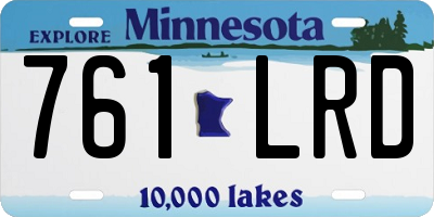 MN license plate 761LRD
