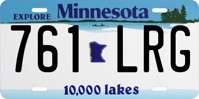 MN license plate 761LRG
