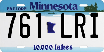 MN license plate 761LRI