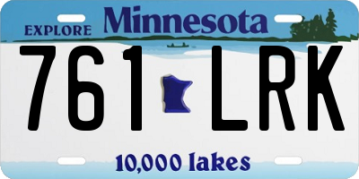 MN license plate 761LRK