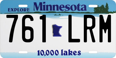 MN license plate 761LRM