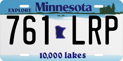 MN license plate 761LRP