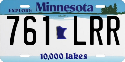MN license plate 761LRR