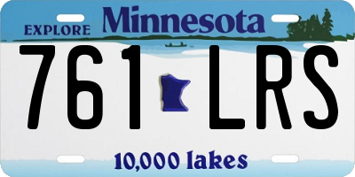 MN license plate 761LRS