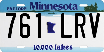 MN license plate 761LRV