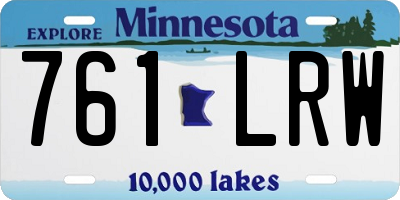 MN license plate 761LRW