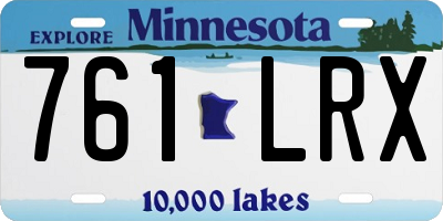 MN license plate 761LRX