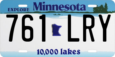 MN license plate 761LRY