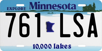 MN license plate 761LSA