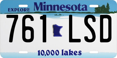 MN license plate 761LSD