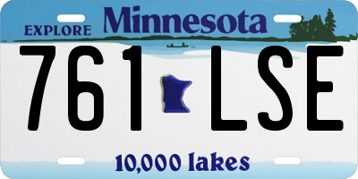 MN license plate 761LSE