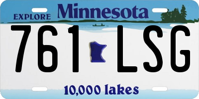 MN license plate 761LSG