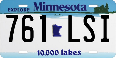 MN license plate 761LSI