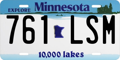 MN license plate 761LSM