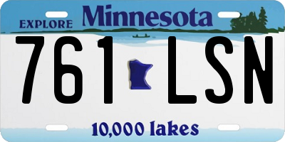 MN license plate 761LSN