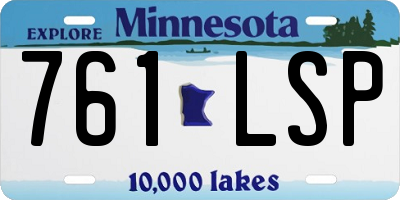 MN license plate 761LSP