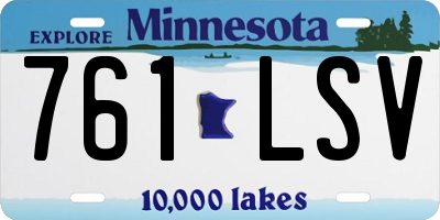 MN license plate 761LSV