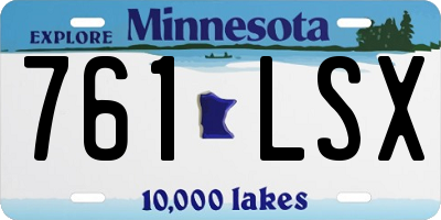 MN license plate 761LSX