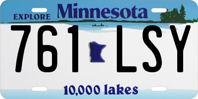 MN license plate 761LSY
