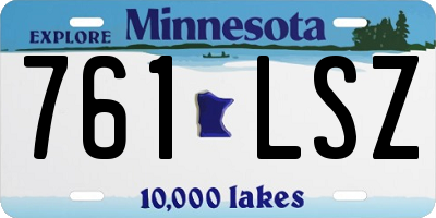 MN license plate 761LSZ
